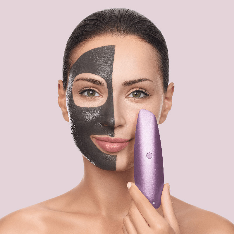 Безконтактна магнітна пілінг маска GESKE Touchless Magnetic Peeling Mask 5 в 1 фіолетовий  Фото 4 