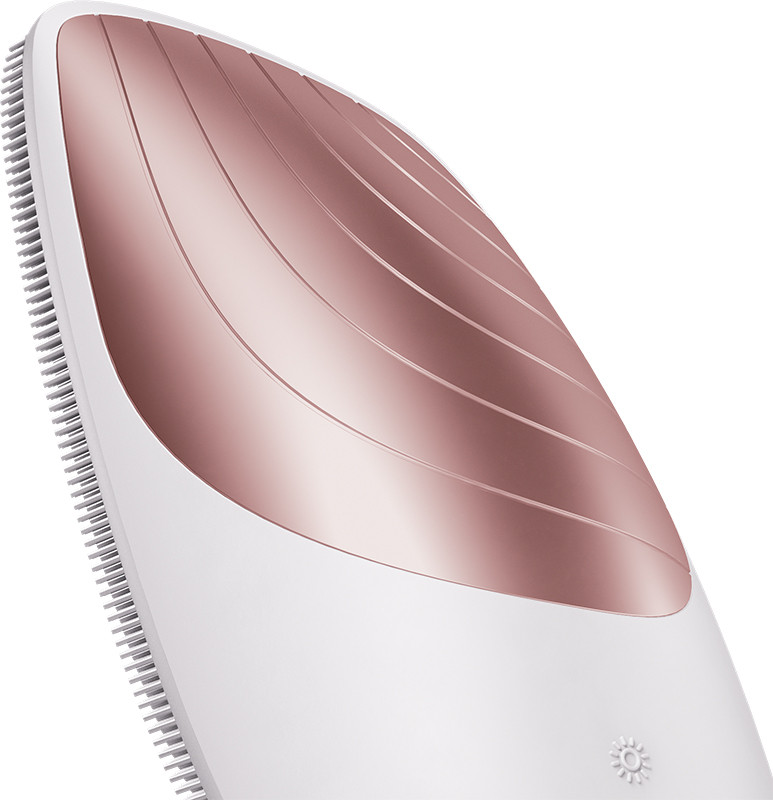 Електронна звукова термо щітка для обличчя GESKE Sonic Thermo Facial Brush 6 в 1 пудровий  Фото 2 