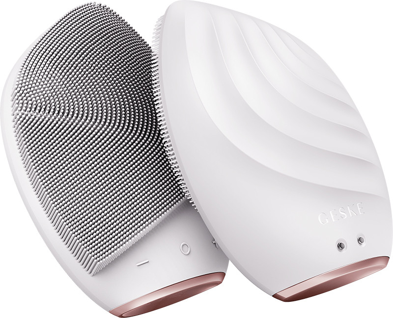 Електронна звукова щітка для обличчя GESKE Sonic Facial Brush 5 в 1 пудровий  Фото 3 