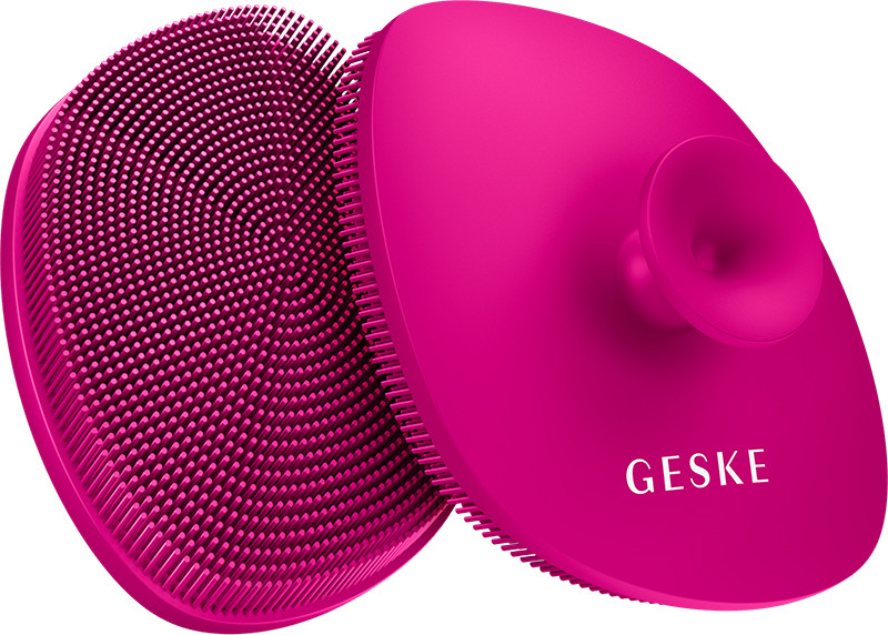 Щітка для обличчя GESKE Facial Brush 4 в 1 бузковий з тримачем  Фото 3 