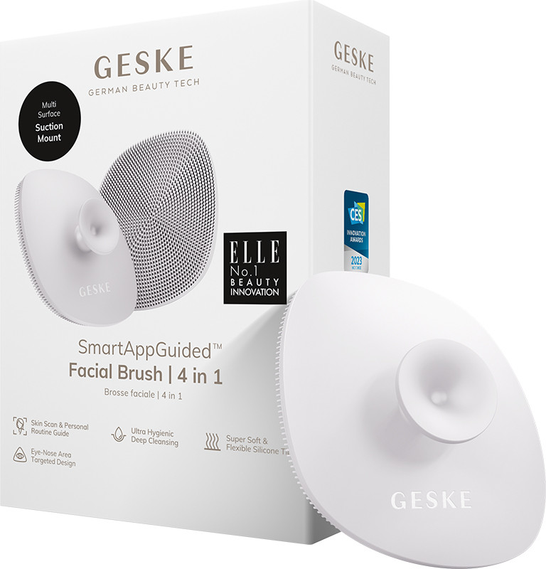 Щітка для обличчя GESKE Facial Brush 4 в 1 пудровий з тримачем на beauty-prof.com Щітка для обличчя GESKE Facial Brush 4 в 1 пудровий з тримачем
