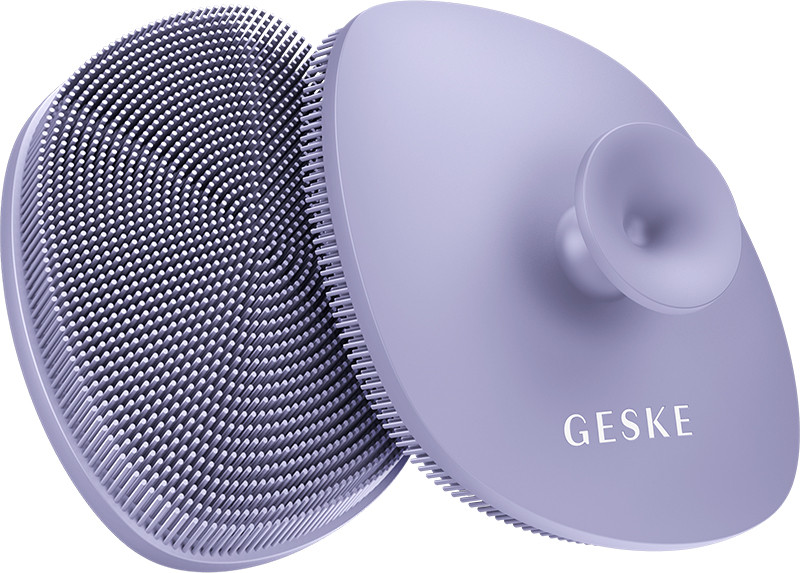 Щітка для обличчя GESKE Facial Brush 4 в 1 фіолетовий з тримачем  Фото 3 
