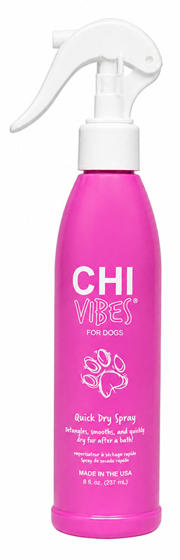 Спрей для быстрого высыхания шерсти собак Quick Dry Spray Vibes For Dogs CHI, 237 мл