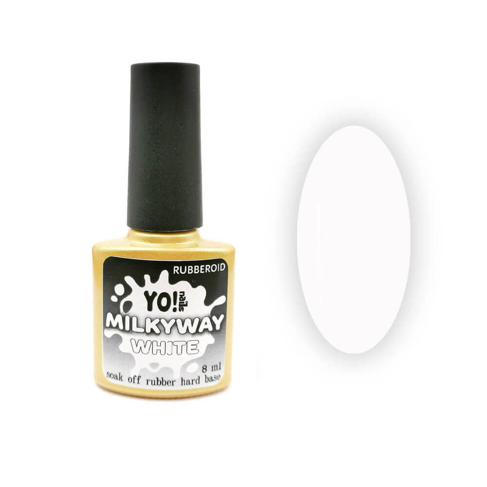 RubberOid Milkyway WHITE Soak Off Hard Base для ногтей, 8мл ТМ Yo!Nails