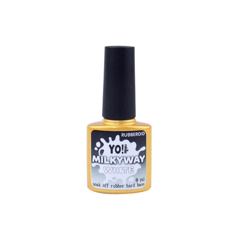 RubberOid Milkyway WHITE Soak Off Hard Base для нігтів, 8мл ТМ Yo!Nails  Фото 2 