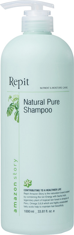Шампунь для поврежденных и нормальных волос Natural Pure Amazon Story Repit, 1000 мл