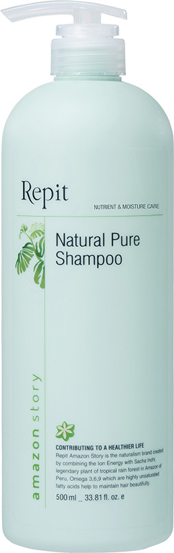 Шампунь для поврежденных и нормальных волос Natural Pure Amazon Story Repit, 500 мл