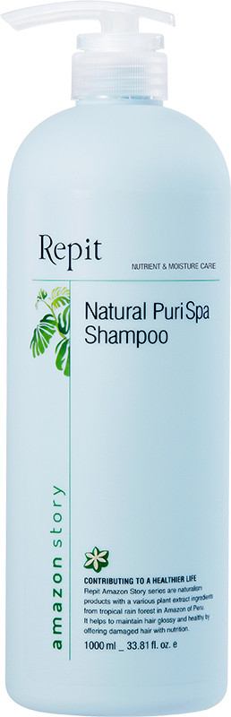 Шампунь освіжаючий для волосся схильного до жирності Natural Puri SPA Amazon Story Repit, 1000 мл
