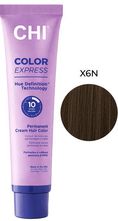 Крем-фарба безаміачна перманентна для волосся X6N світлий коричневий Color Express CHI, 85 г
