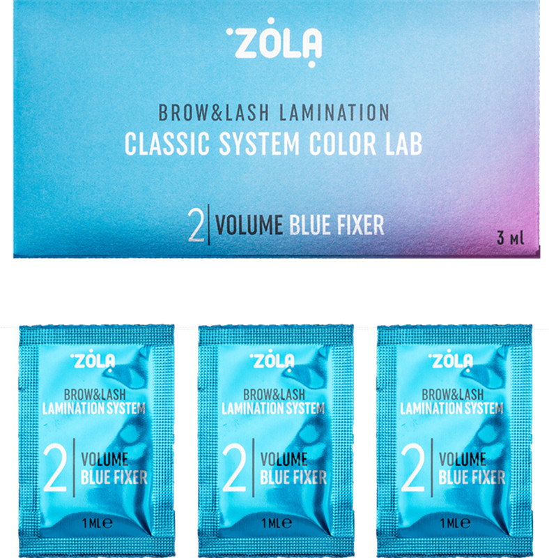 Набор для ламинирования в саше 02 Volume Blue Fixer Color Lab ZOLA, 3х1 мл 