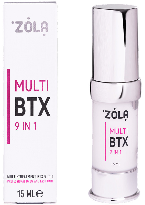 Багатофункціональний преміальний засіб для брів та вій MULTI-TREATMENT BTX 9 в 1 ZOLA, 15 мл