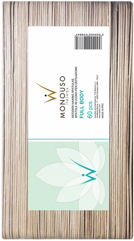 Шпатель дерев’яний FULL BODY ItalWax 24х200 мм, 60 шт 