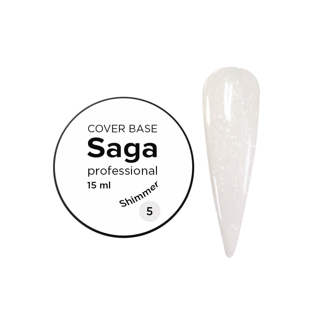 База для гель-лаку камуфляжна із шиммером № 05 Saga Professional, 15 мл
