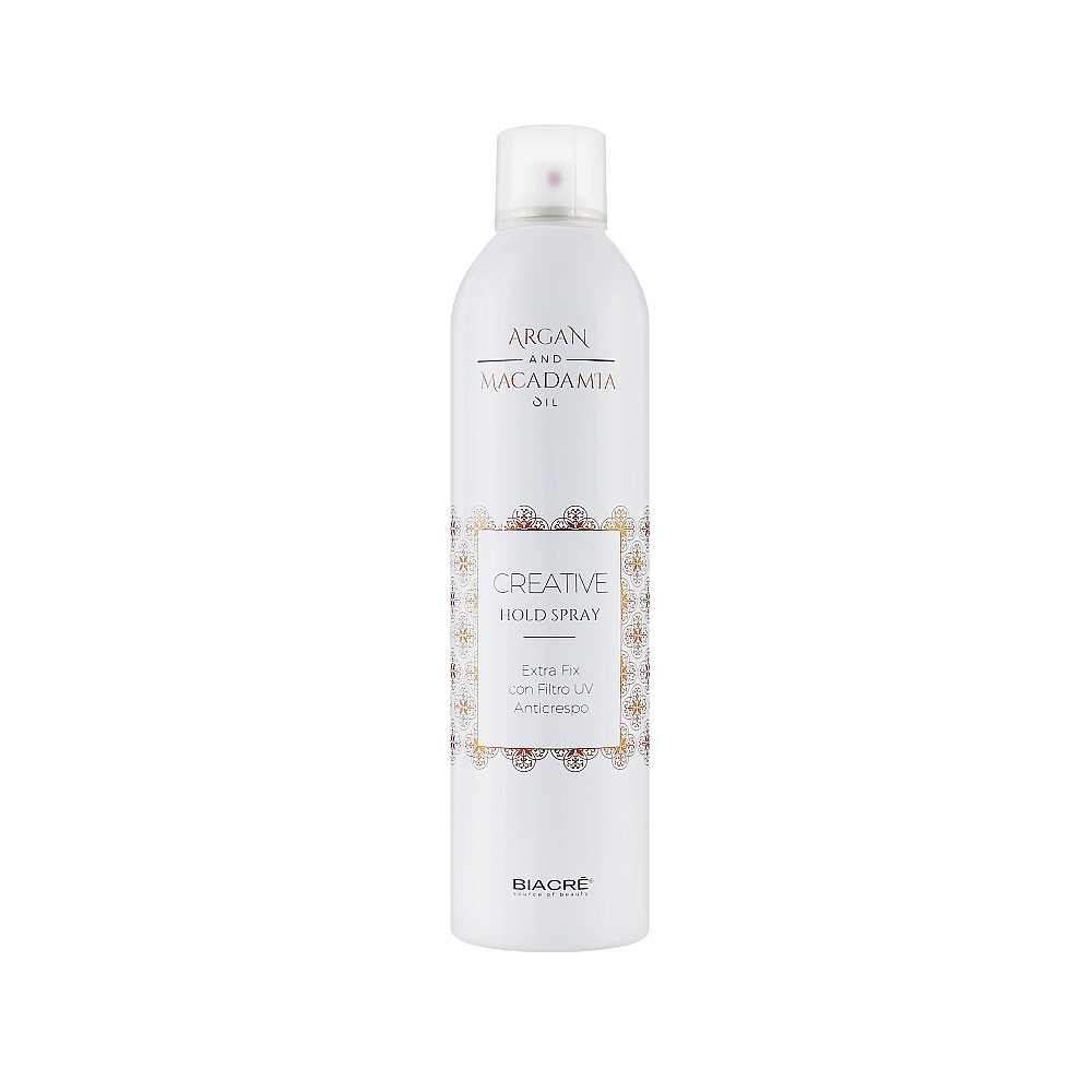 Лак для волос сильной фиксации Creative Hold Spray Argan and Macadamia BIACRE, 400 мл
