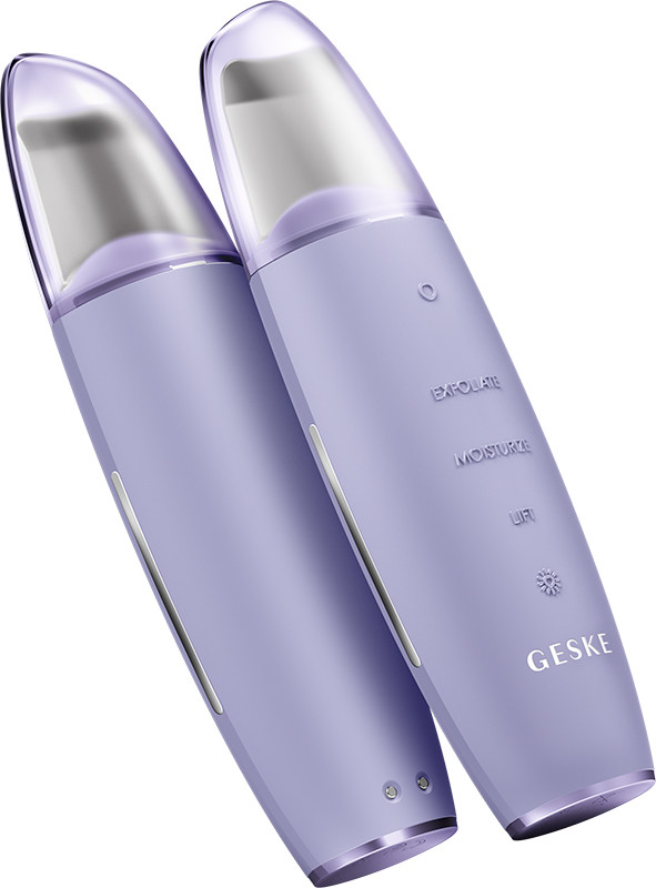 Мікрострумовий скрабер для шкіри та усунення чорних точок GESKE MicroCurrent Skin Scrubber & Blackhead Remover 9 в 1 фіолетовий  Фото 3 