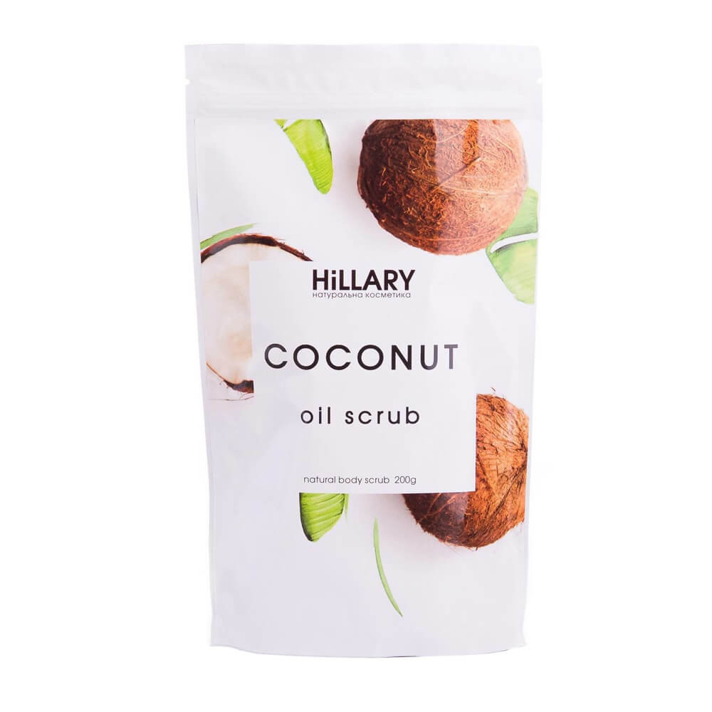 Скраб для тела кокосовый Coconut Oil Scrub Hillary, 200 гр