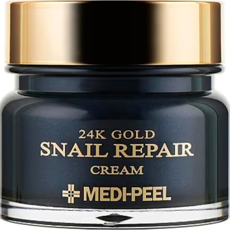 Крем восстанавливающий с золотом и муцином улитки Medi-Peel 24k Gold Snail Repair Cream, 50 г на beauty-prof.com Крем восстанавливающий с золотом и муцином улитки Medi-Peel 24k Gold Snail Repair Cream, 50 г