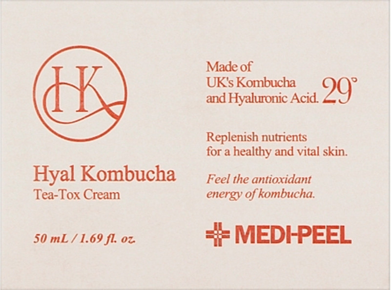 Крем зволожувальний з комбучею та гіалуроновою кислотою Medi-Peel Hyal Kombucha Tea-Tox Cream, 50 мл  Фото 2 