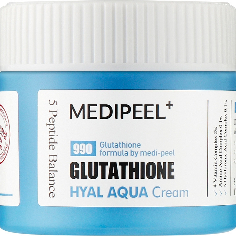 Крем увлажняющий и осветляющий с глутатионом Medi-Peel Glutathione Hyal Aqua Cream, 50 мл