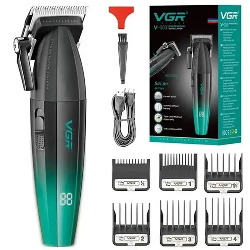 Машинка для стрижки волосся Green/Black V-003GN VGR  Фото 2 