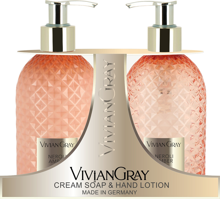 Набор крем-мыло и лосьон для рук Neroli & Amber Vivian Gray, 2х300 мл