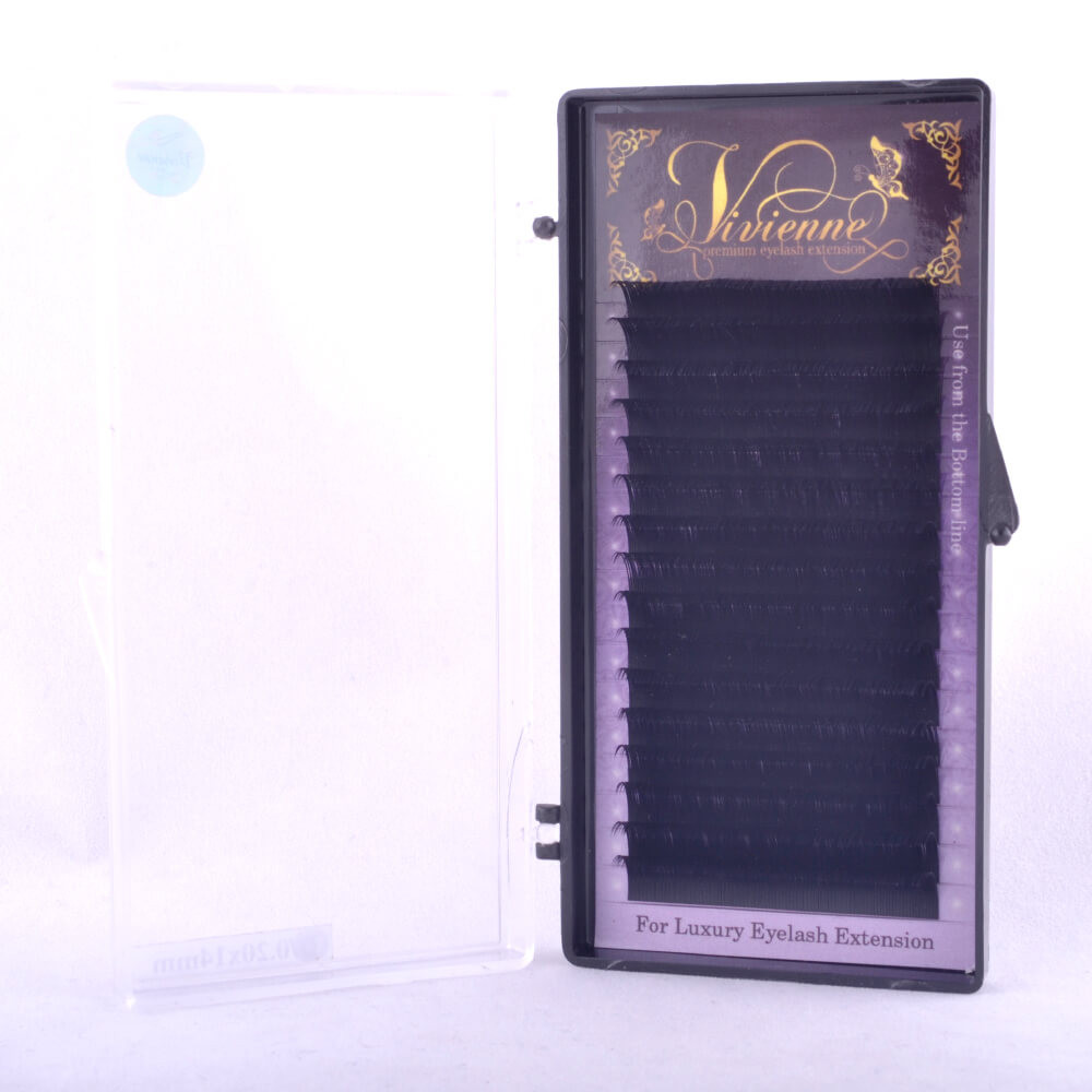 Ресницы  Vivienne в ленте соболь 0,2/14 мм С (Premium mink lashes) 