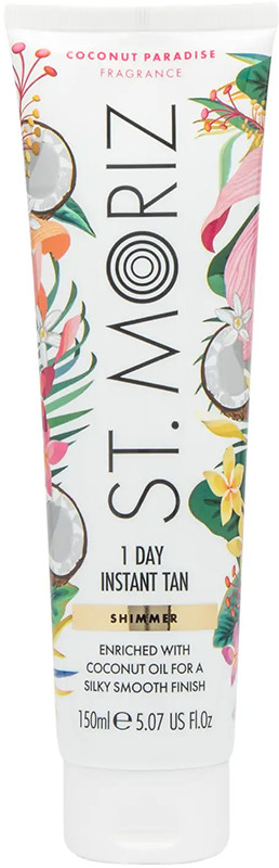 Бронзатор с лёгким эффектом загара St Moriz Shinner 1 Day Tan Coconut Paradise, 150 мл