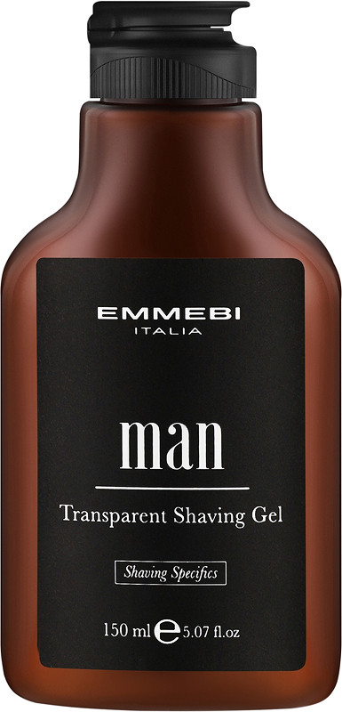 Прозорий гель для гоління MAN Emmebi, 150 мл