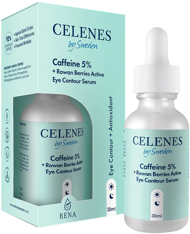 Сыворотка от отеков с кофеином 5% для зоны вокруг глаз Celenes, 30 мл на beauty-prof.com Фото 2 Сыворотка от отеков с кофеином 5% для зоны вокруг глаз Celenes, 30 мл Фото 2