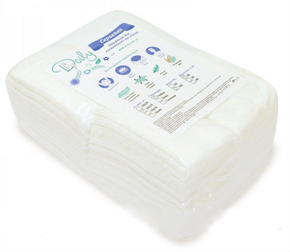 Серветки гладкі 20х20 см Doily, 100 шт