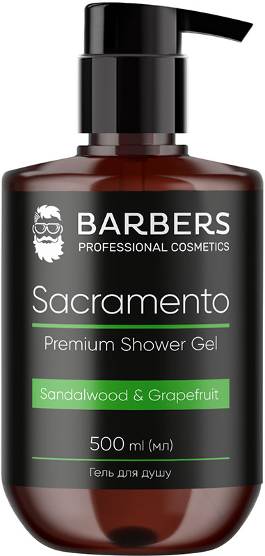 Гель для душа Barbers Sacramento, 500 мл на beauty-prof.com Гель для душа Barbers Sacramento, 500 мл