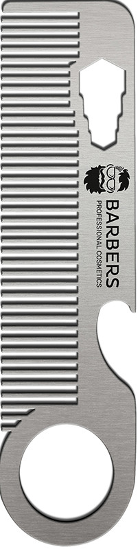 Металлическая расческа для бороды и волос Barbers Metal Comb