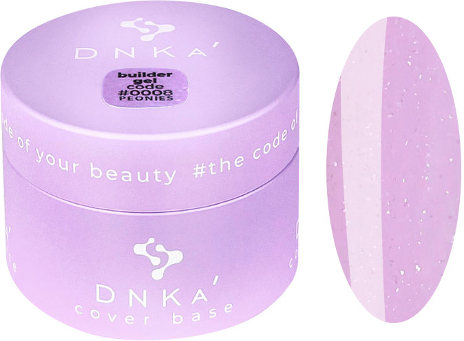 Строительный гель для ногтей DNKa, №0008 Peonies 30 мл