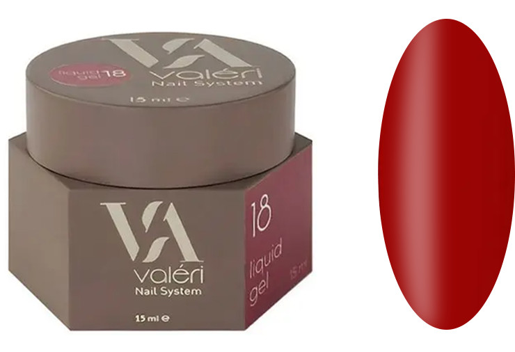 Рідкий гель для зміцнення нігтів 18 Liquid Gel VALERI, 15 мл