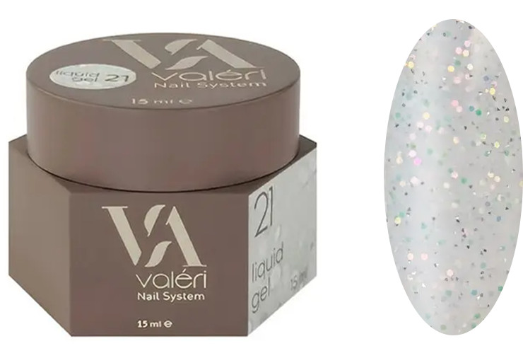 Рідкий гель для зміцнення нігтів 21 Liquid Gel VALERI, 15 мл