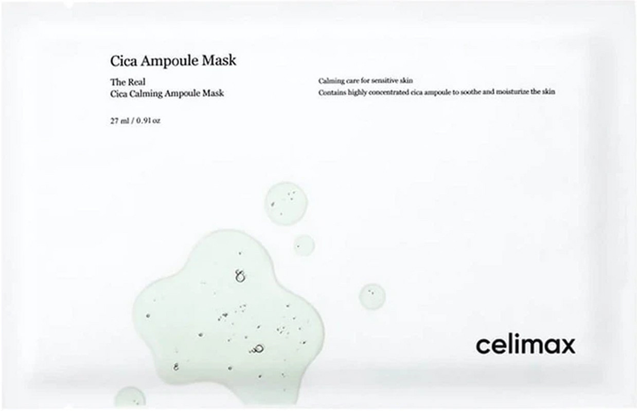 Маска успокаивающая с центеллой The Real Cica Calming Serum Mask Celimax, 27 мл