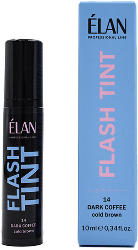 Система прямого окрашивания бровей Flash Tint 14 Dark Coffee ELAN, 10 мл  Фото 2 