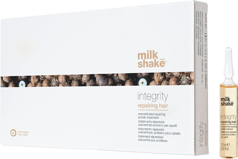 Засіб для відновлення сухого та пошкодженого волосся Integrity System Repairin Milk Shake, 8х12 мл