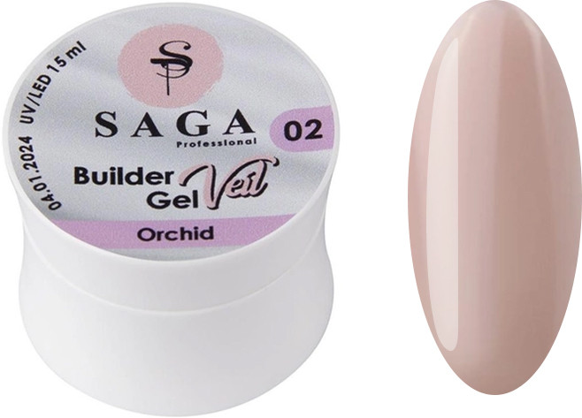 Строительный гель Builder Gel №2 Saga, 15 мл