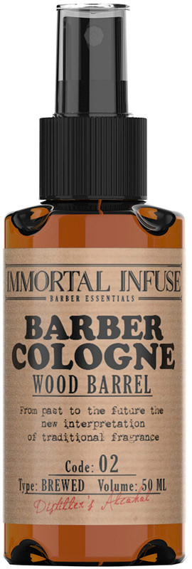 Міні-одеколон після гоління INFUSE BARBER COLOGNE WOOD BARREL Immortal, 50 мл