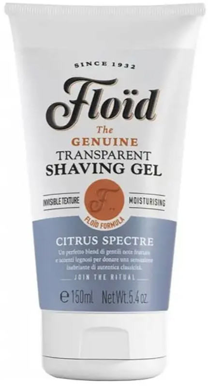 Гель для гоління прозорий Shaving Gel Citrus Spectre Floid, 150 мл