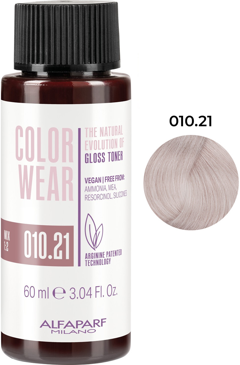 Тонуюча фарба для волосся Color Wear Gloss тон 010.21 Alfaparf, 60 мл