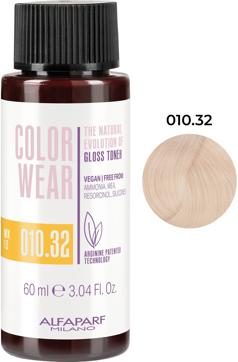 Тонуюча фарба для волосся Color Wear Gloss тон 010.32 Alfaparf, 60 мл