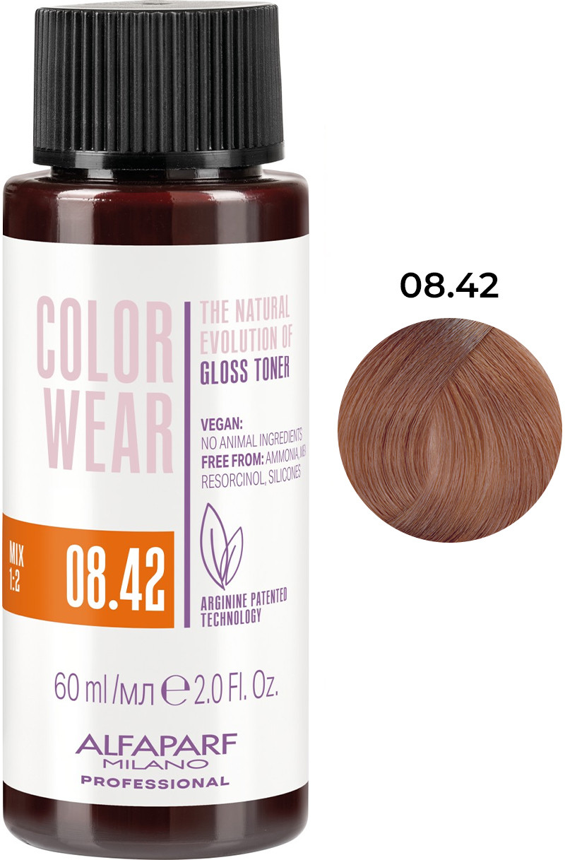 Тонирующая краска для волос Color Wear Gloss тон  08.42 Alfaparf, 60 мл 
