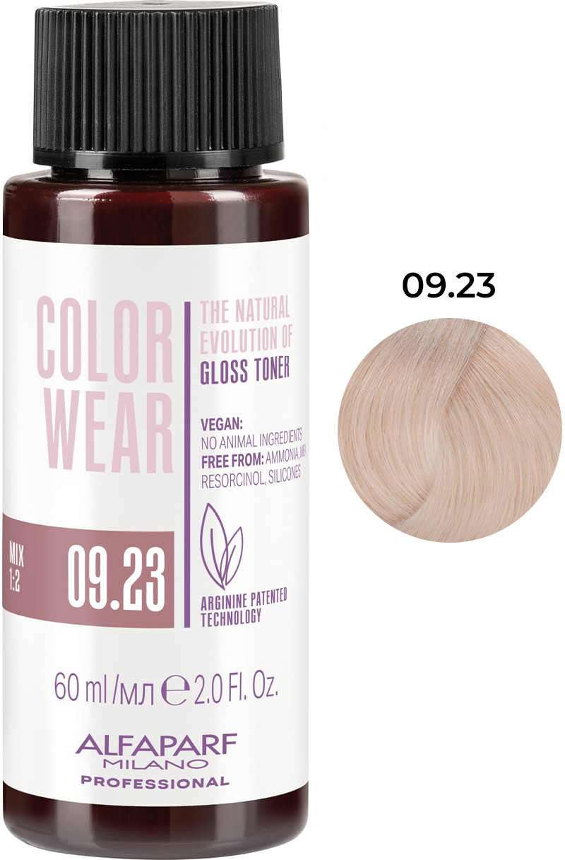 Тонуюча фарба для волосся Color Wear Gloss тон 09.23 Alfaparf, 60 мл 