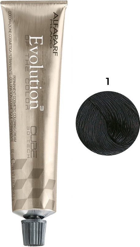 Стійка фарба для волосся Evolution of the Color тон 1 Alfaparf, 60 мл