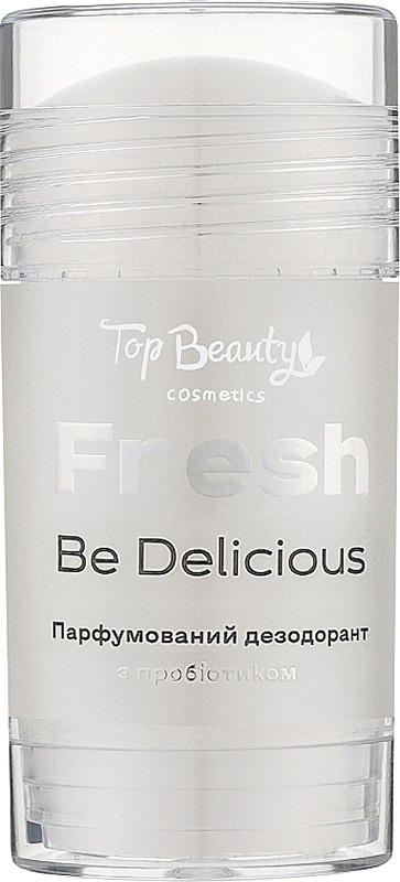 Дезодорант сухой парфюмированный с пробиотиком в прозрачном флаконе Be Delicious Fresh Top Beauty, 50 мл