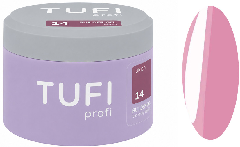 Гель для наращивания Builder Gel UV/LED 14 Blush TUFI profi, 30 мл