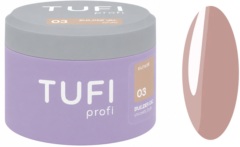 Гель для наращивания Builder Gel UV/LED 03 Sunset TUFI profi, 30 мл