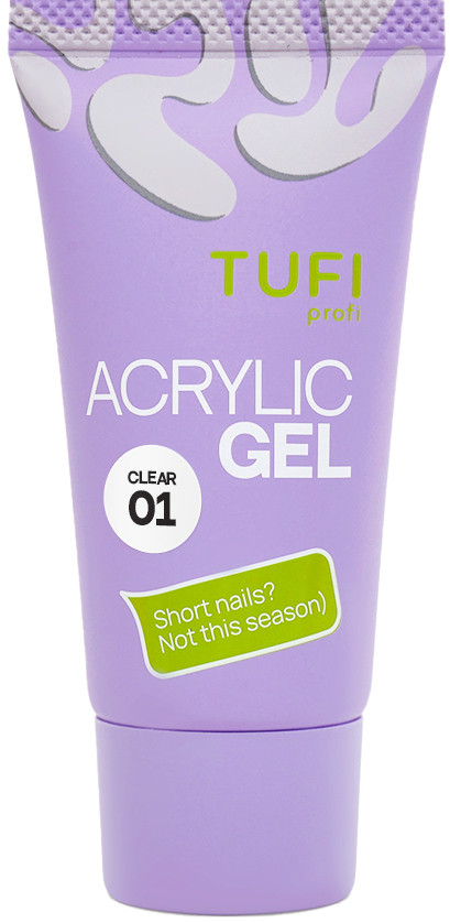 Акригель для наращивания 01 Clear TUFI profi, 30 мл